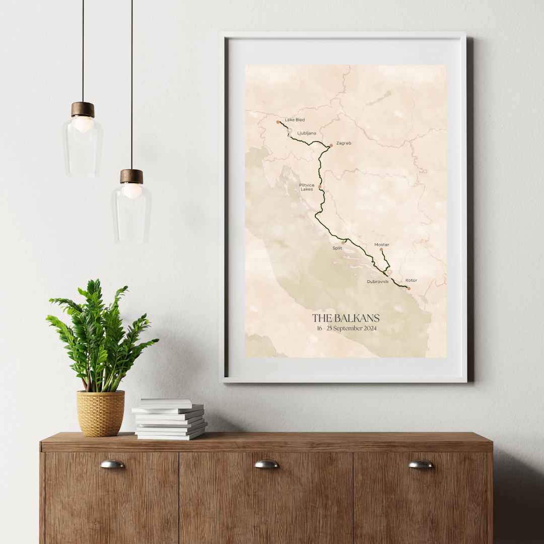 Custom Route Map Travel Poster