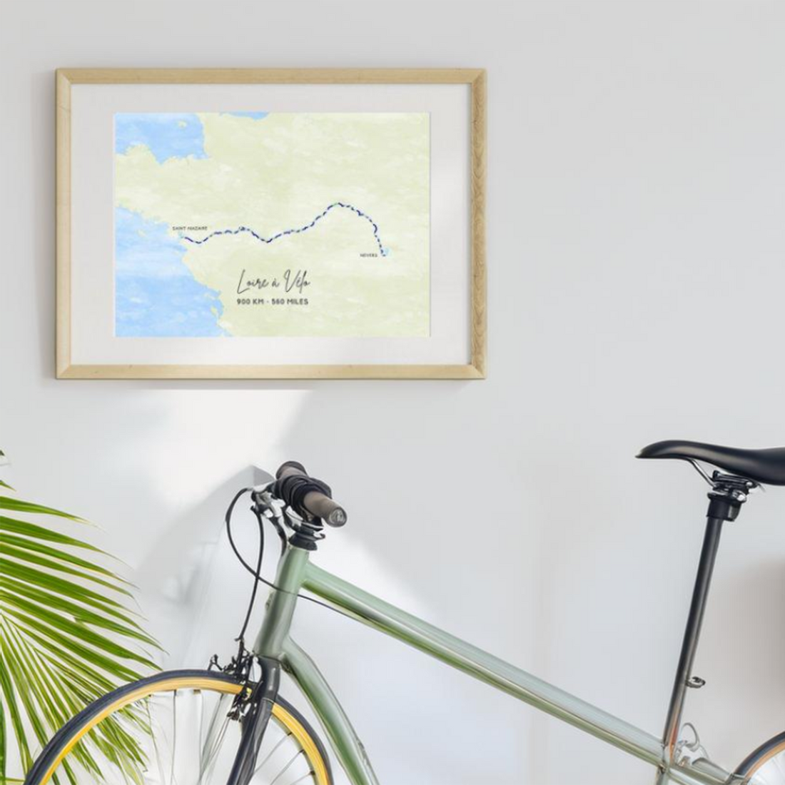 Personalised Cycle Route Map Poster