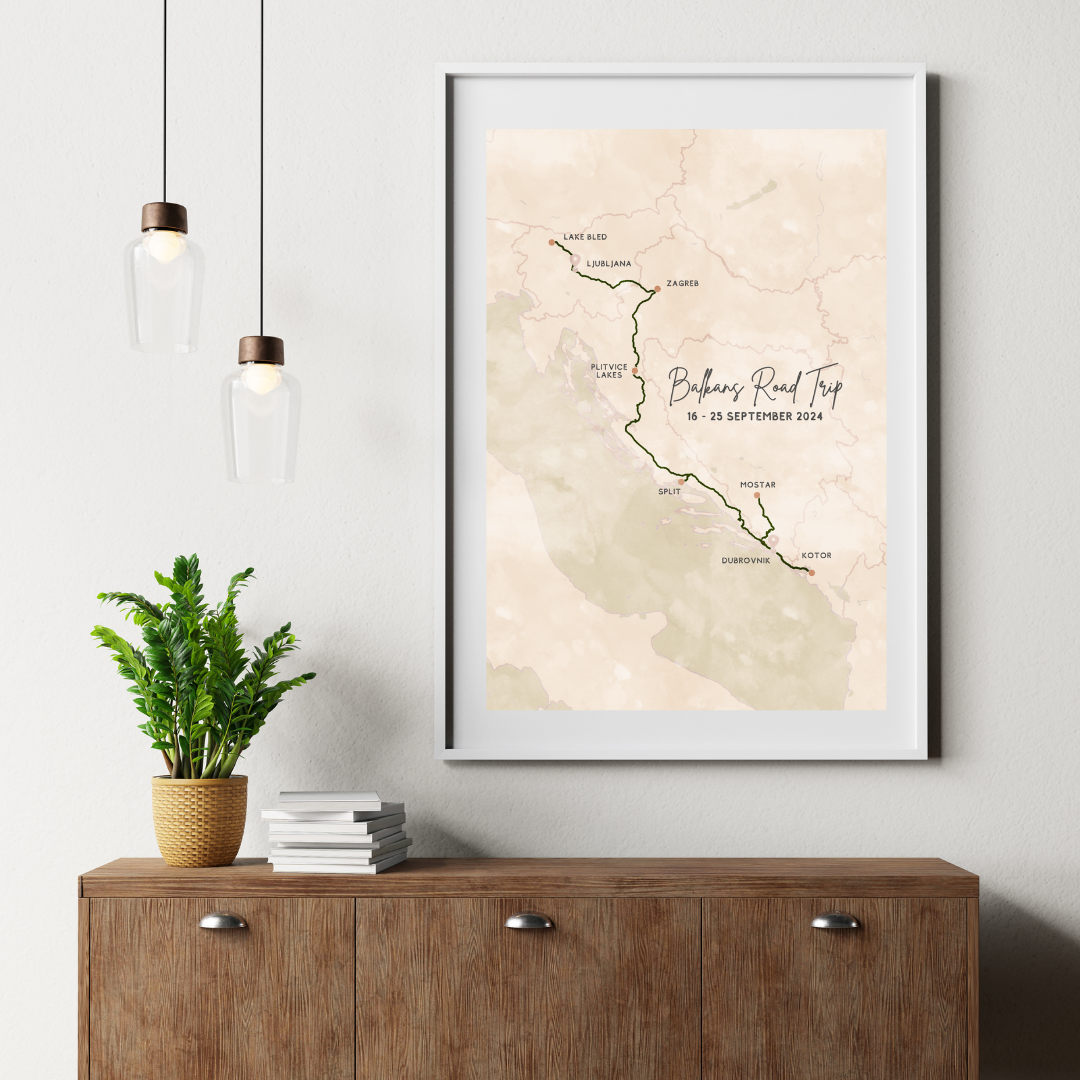 Personalised Route Map Travel Poster