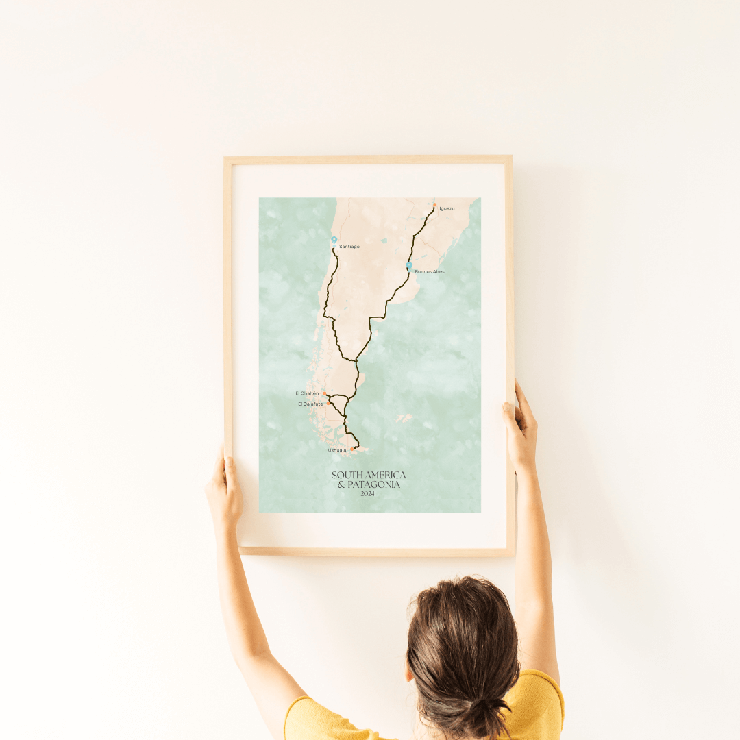 Personalised Route Map Travel Poster