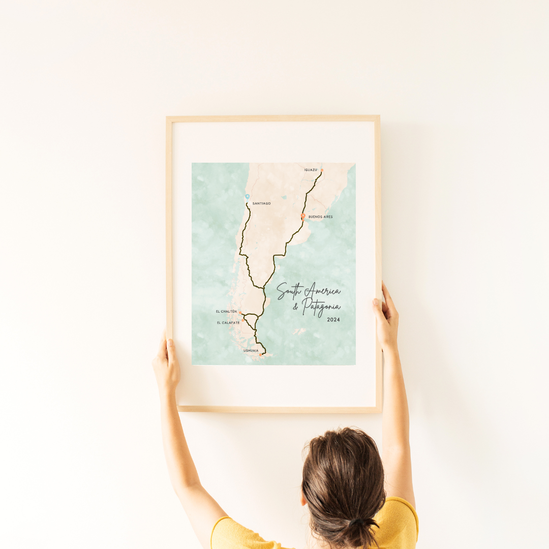 Personalised Route Map Travel Poster