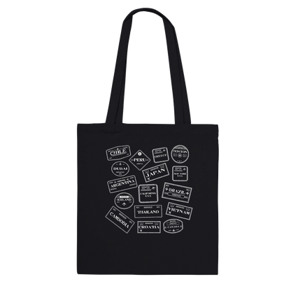 Personalised Travel Stamps Tote Bag