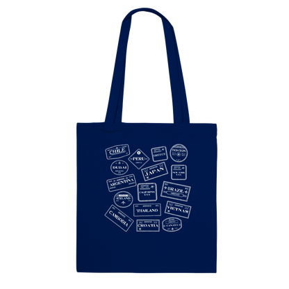 Personalised Travel Stamps Tote Bag