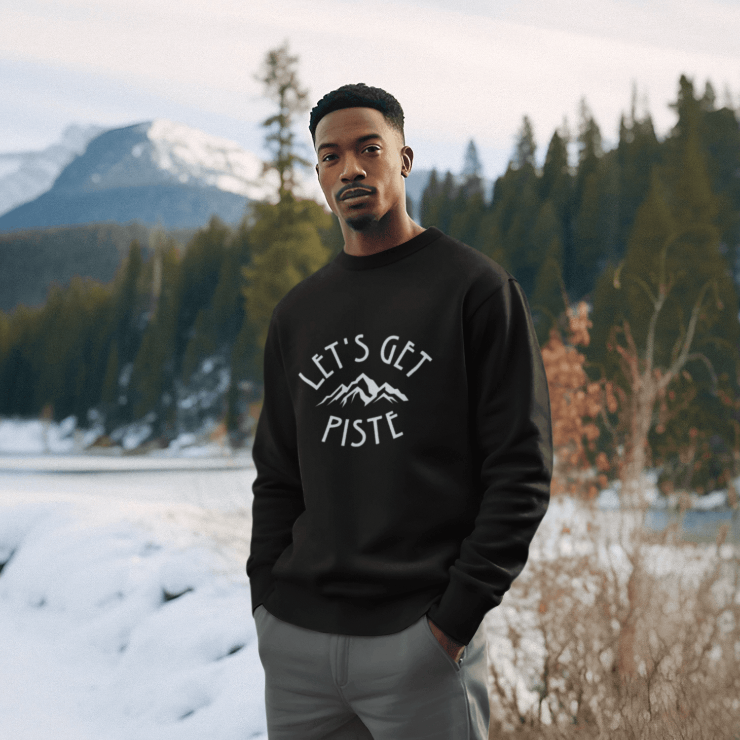 Men s Let s Get Piste Ski Sweatshirt Jumper